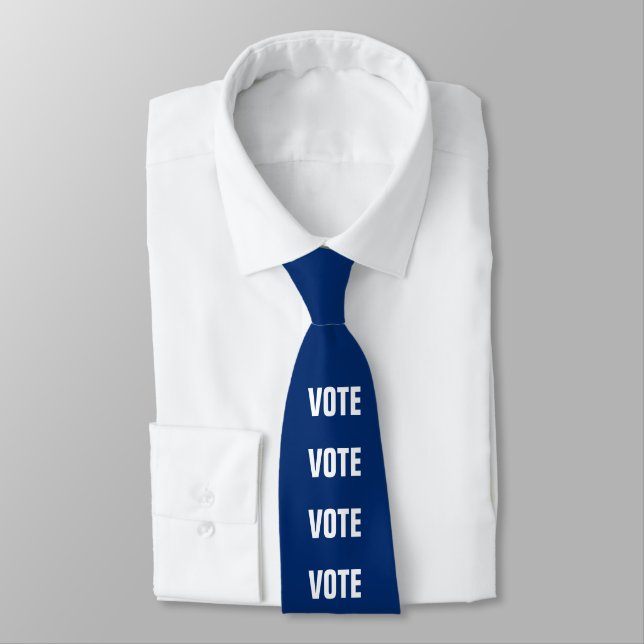 Gravata Vote Democrata Azul Celeste Eleição 2020 (Amarrado)