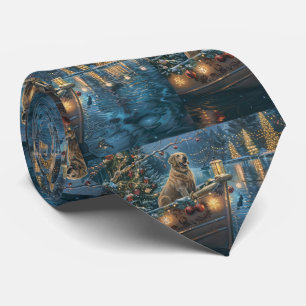 Gravata Voyage festiva no Natal do Labrador