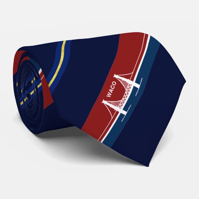 Gravata Waco (Texas), bandeira da cidade, Neck Tie (Rolled)