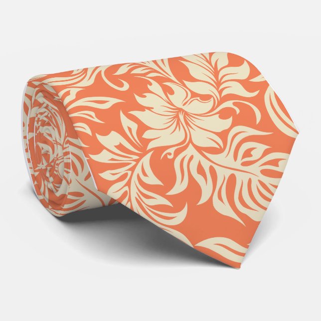 Gravata Waikiki Hibiscus Necktie (Rolled)