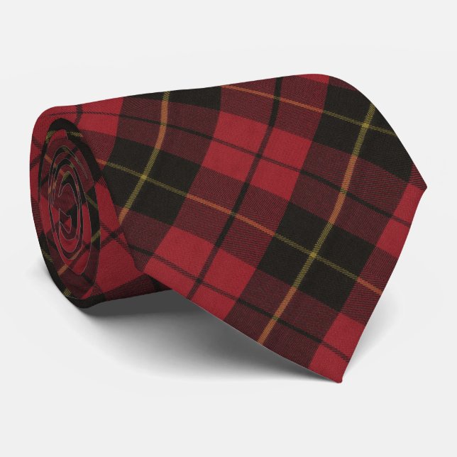 Gravata Wallace Red Weathered Scottish Tartan (Rolled)