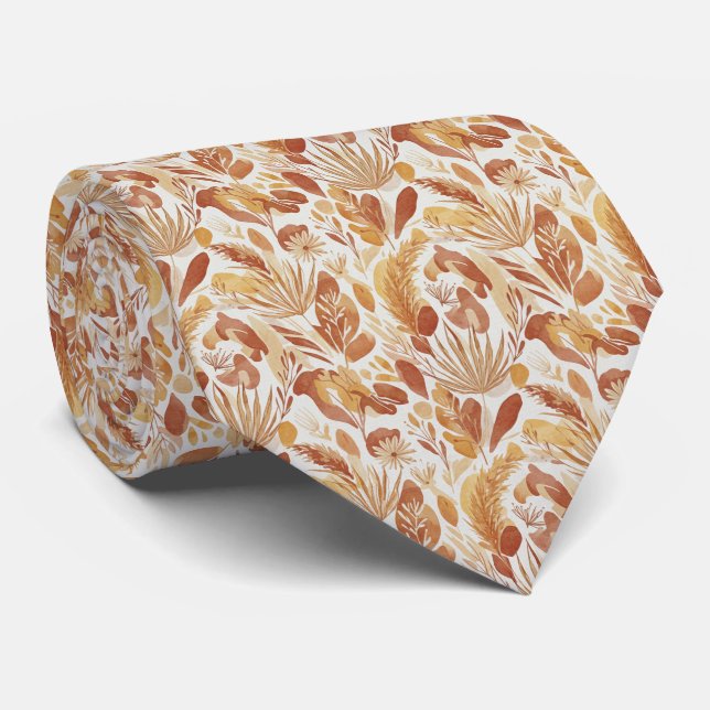 Gravata Warm Terracotta & Beige Dried Botanical (Rolled)