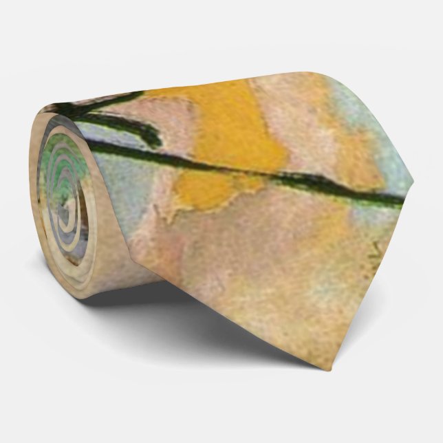 Gravata Wassily Kandinsky Black Spot Abstrato Painting (Rolled)