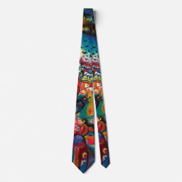 Gravata Wassily Kandinsky - Paisagem Urbana de Moscou Arte