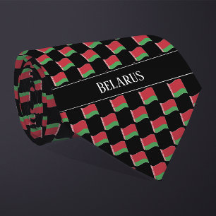 Gravata Wavy Belarus Flag Pattern