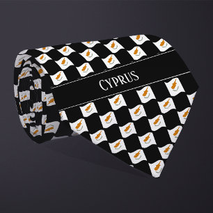 Gravata Wavy Cyprus Flag Pattern