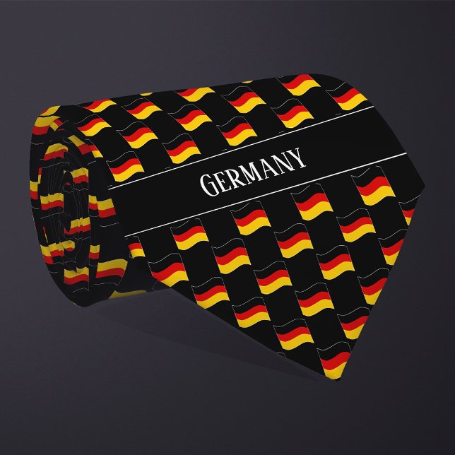 Gravata Wavy Germany Flag Pattern (Criador carregado)