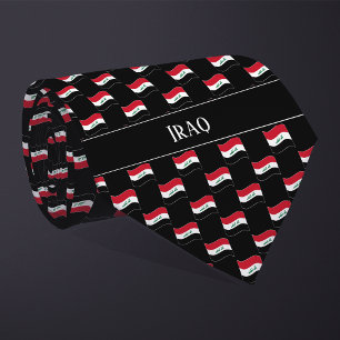 Gravata Wavy Iraque Flag Pattern