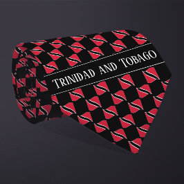 Gravata Wavy Trinidad and Tobago Flag Pattern