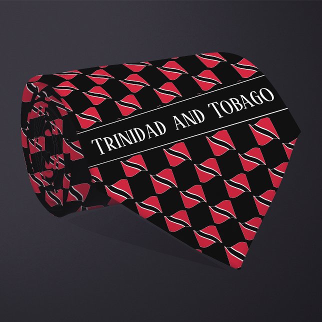 Gravata Wavy Trinidad and Tobago Flag Pattern  (Criador carregado)