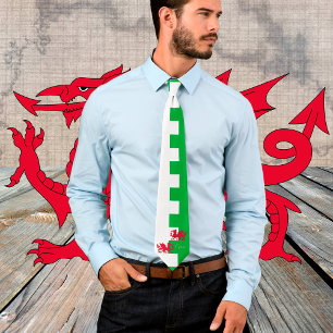 Gravata Welsh Flag & Wales - negócios da Cymru, viagem /s