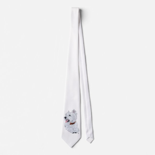 Gravata West Highland White Terrier Alegre (Frente)