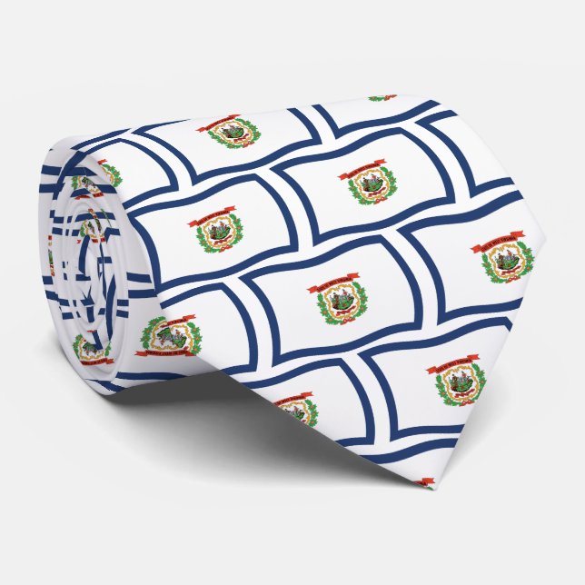 Gravata West Virginia Flag Tie (Rolled)