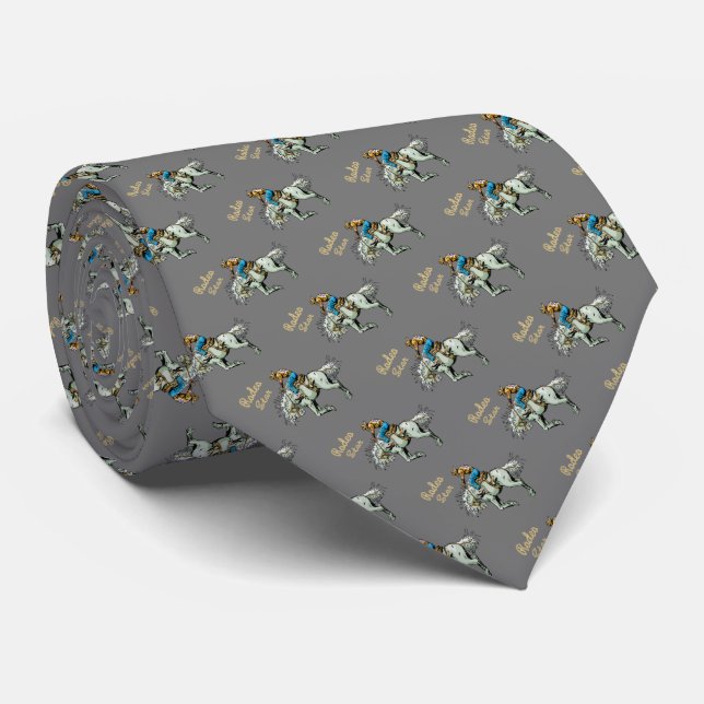Gravata Western Rodeo Cowboy Bronc Rider Necktie (Rolled)