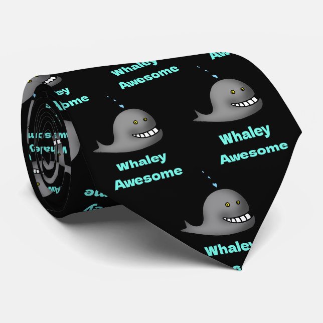 Gravata Whaley Awesome Funny Whale Pun Design (Rolled)