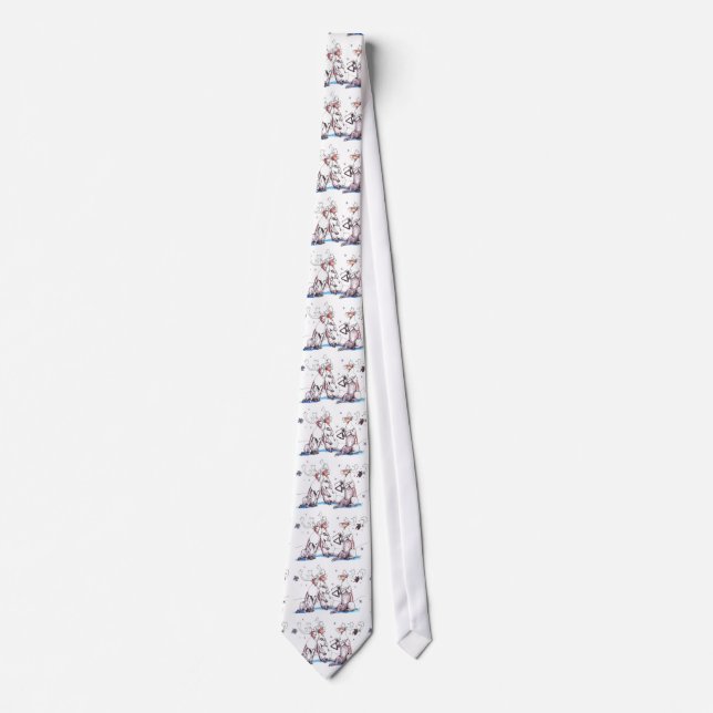 Gravata Whimsical Alaska Christmas Willife Tie (Frente)