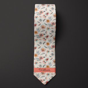 Gravata Whimsical Floral