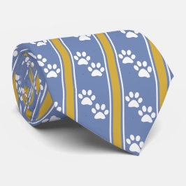 Gravata White Animal Paw Prints Team Sports Necktie