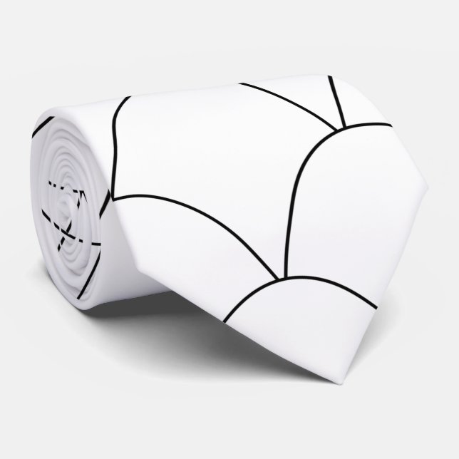 Gravata White Art Deco Design (Rolled)