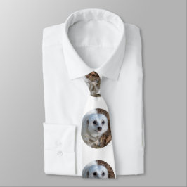 Gravata White Meerkat, Mens Tie.