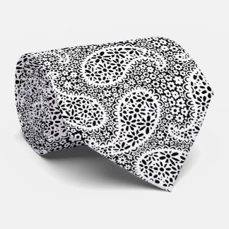 Gravata White Paisley Daisy Pattern
