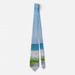 Gravata White Sandy Beach Florida Coastline Neck Tie
