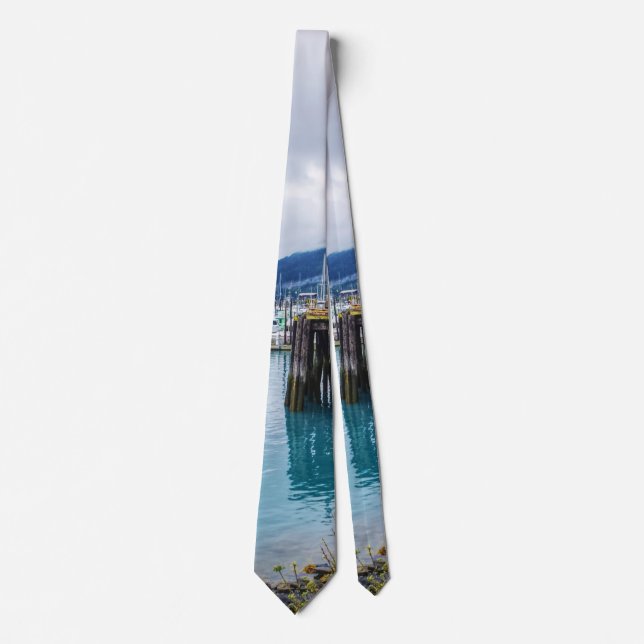 Gravata Whittier Alaska Harbor Neck Tie (Frente)