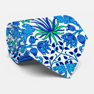 Gravata William Morris Hyacinth Impressão, Cerulean Blue