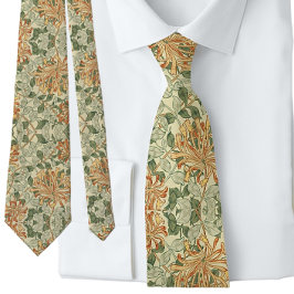 Gravata William * Morris Peach Green Floral