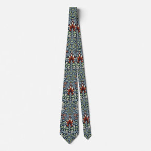 Gravata William Morris Snakeshead Floral Clássica Botânica