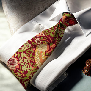 Gravata William Morris Strawberry Thief Neck