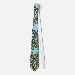 Gravata William Morris Vintage Tree Floral Design