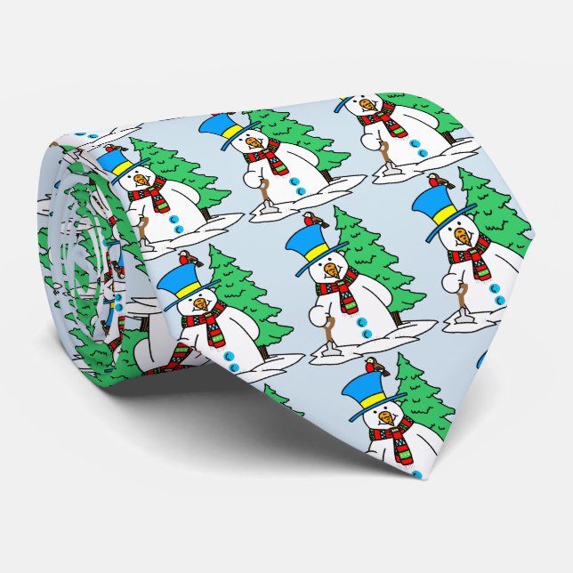 Gravata Winter Snowman Tie (Rolled)