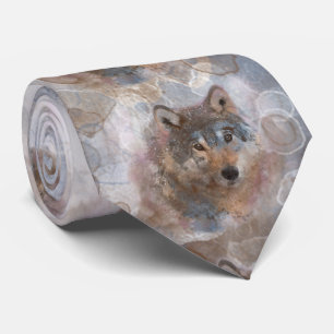 Gravata Wolfs de cor da água