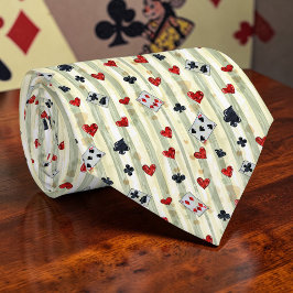 Gravata Wonderland Cards Pattern Necktie Tie
