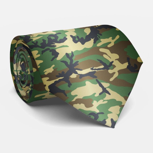 Gravata Woodland Camo Tie (Rolled)
