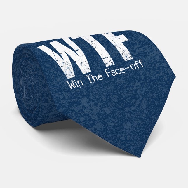 Gravata WTF: Ganhe a Gravação da Face (Hockey) (Rolled)