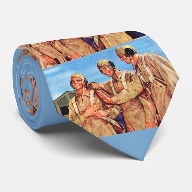 Gravata WWII flyboys print  (Rolled)