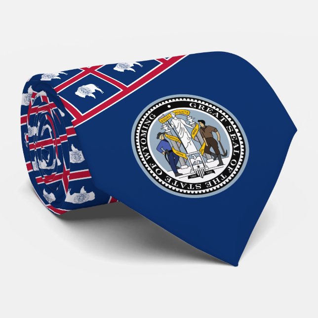 Gravata Wyomingite Flag & Seal, Flag of Wyoming (Rolled)