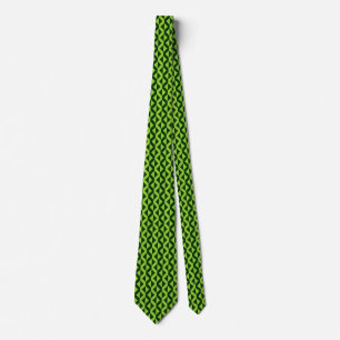 Gravata X alternativo - Verde marciano em verde escuro