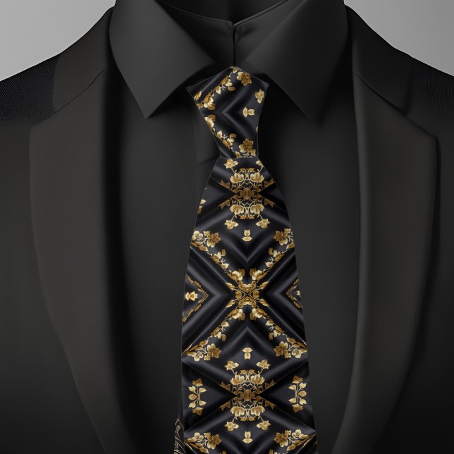 Gravata X Dourado sobre Preto (Criador carregado)