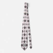 Xadrez Argyle Vermelho Cinza Prata Monograma Perso