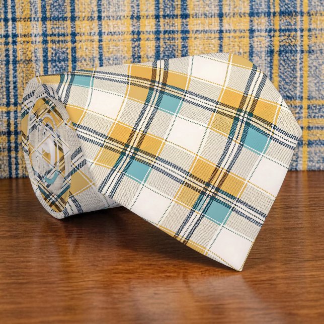 Gravata Xadrez Azul e Amarelo (Criador carregado)