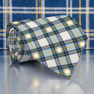 Gravata Xadrez Azul e Amarelo