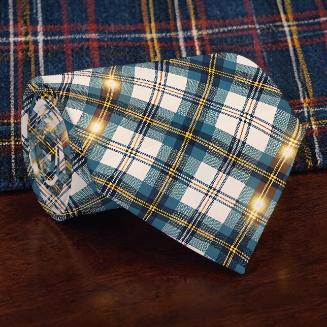 Gravata Xadrez Azul e Amarelo (Criador carregado)