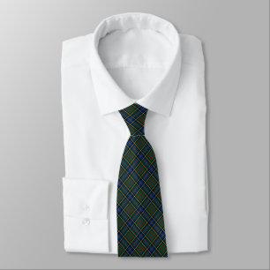 Gravata Xadrez azul e verde do Tartan da caça do clã de