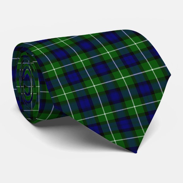 Gravata Xadrez azul-tartan (Rolled)