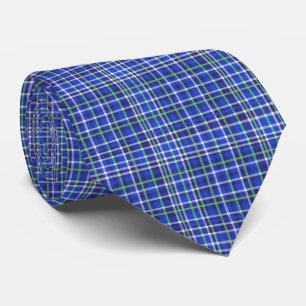 Gravata Xadrez de framboesa azul com branco e verde-mint