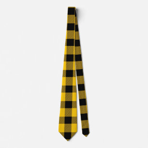 Gravata Xadrez de Lumberjack no País de Buffalo Amarelo/D