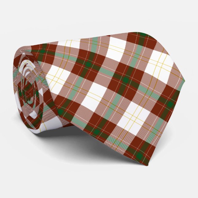 Gravata Xadrez de Natal Vermelho, Branco e Verde (Rolled)